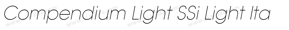 Compendium Light SSi Light Italic字体转换